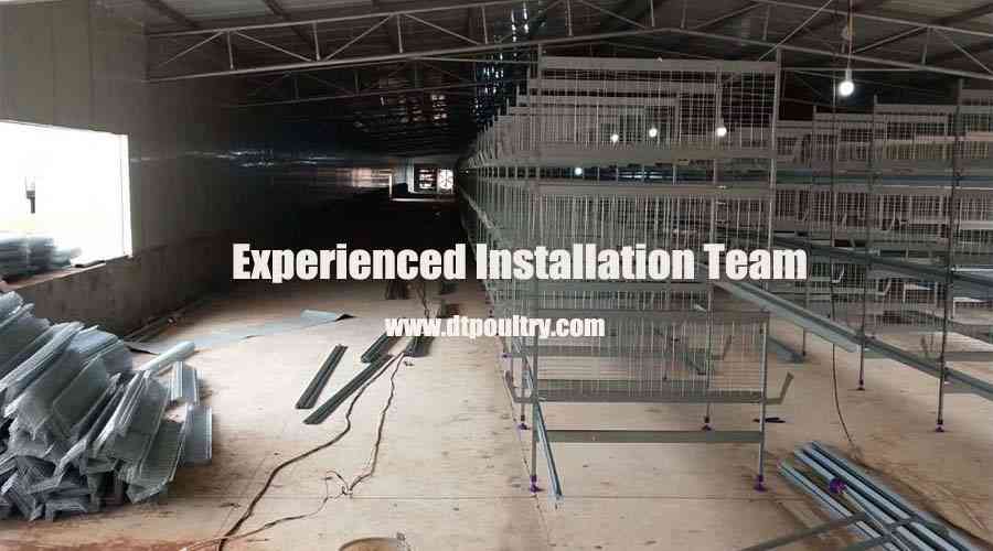 install h type layer chicken cage in hubei